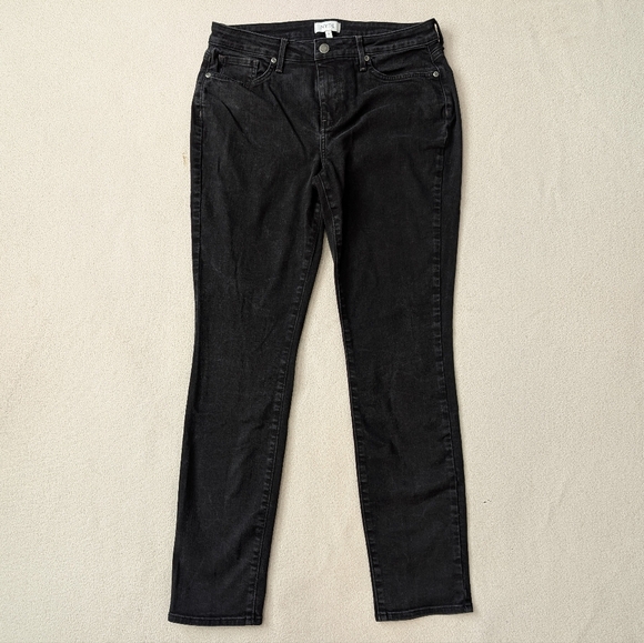 NYDJ Not Your Daughters Jeans Ami Skinny Size 8 Faded Black Stretch Denim USA - Picture 2 of 16